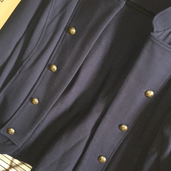 NWOT Tommy Hilfiger M navy blue military jacket - Picture 3 of 7